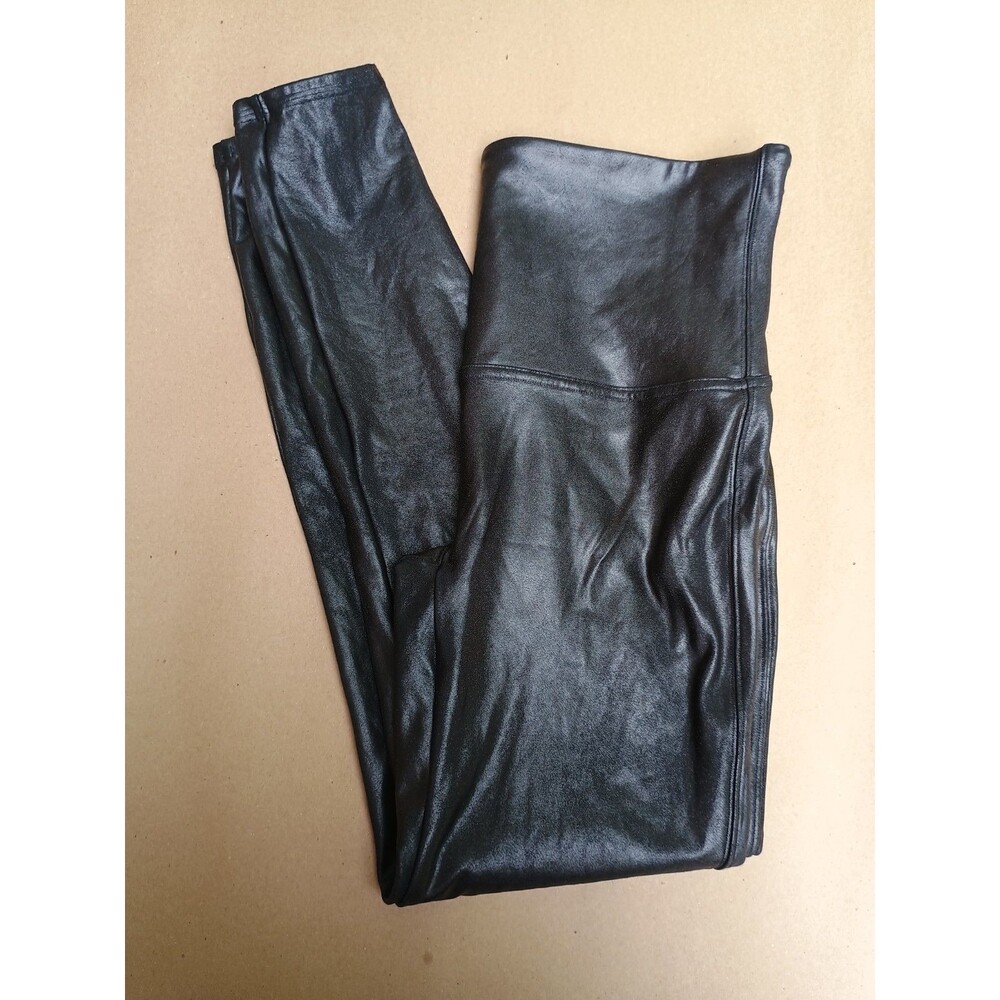 Spanx Faux Leather Leggings for Women, Size 1X Black